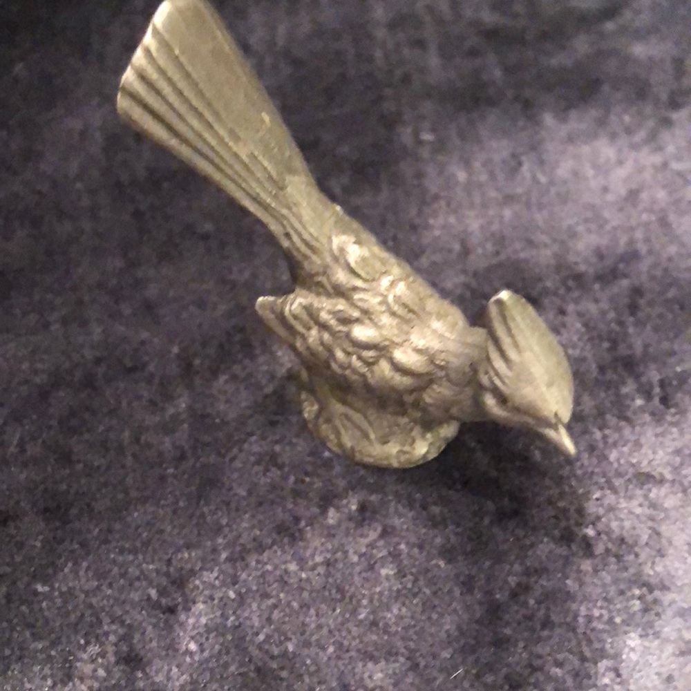 Pewter miniature Bird Figurine